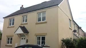 House after render cleaning